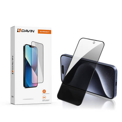Apple iPhone 15 Pro Davin 5D Privacy Cam Ekran Koruyucu - 1