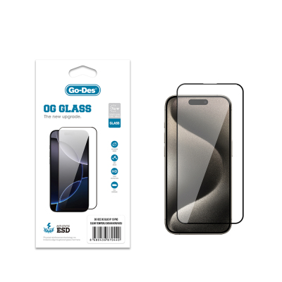 Apple iPhone 15 Pro Go Des OG Glass Antistatic Tempered Glass Screen Protector - 1