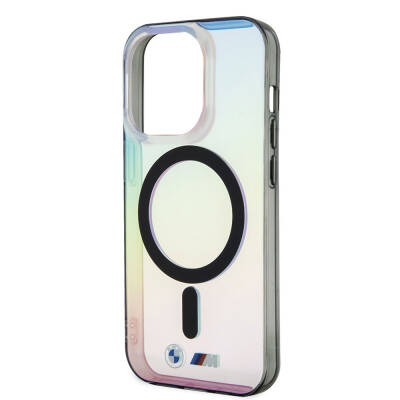 Apple iPhone 15 Pro Kılıf BMW Magsafe Şarj Özellikli Transparan Renk Geçişli Iridescent Orjinal Lisanslı Kapak - 5