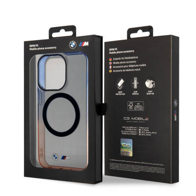 Apple iPhone 15 Pro Kılıf BMW Magsafe Şarj Özellikli Transparan Renkli Çerçeveli Orjinal Lisanslı Kapak - 7