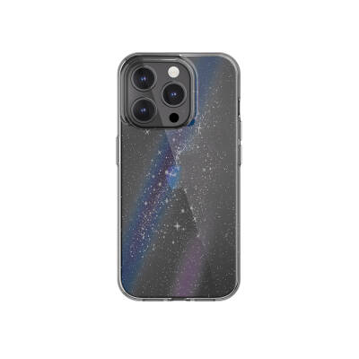 Apple iPhone 15 Pro Kılıf Çift Katmanlı IMD Baskılı Bumper Lisanslı Switcheasy Cosmos Nebula Kapak - 1