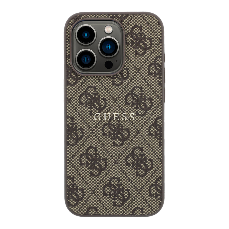 Apple iPhone 15 Pro Kılıf Guess Orjinal Lisanslı M-safe Kabartmalı 4G Desenli Yazı Logolu Kapak - 10