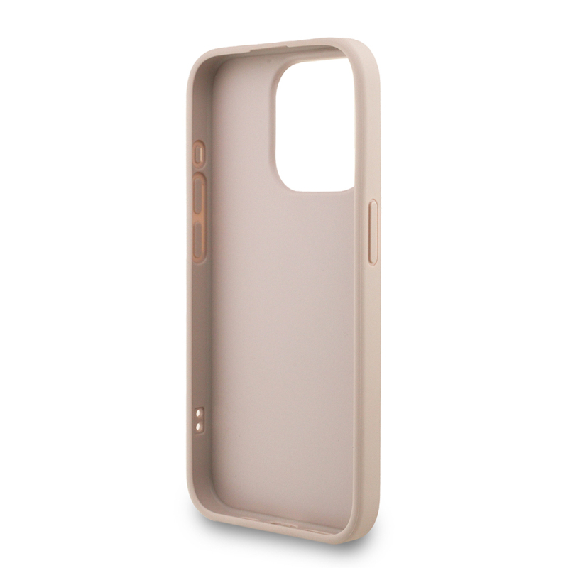 Apple iPhone 15 Pro Kılıf Guess Orjinal Lisanslı PU Deri Bilek Askı İpli Metal Büyük 4G ve Yazı Logolu Kapak - 10