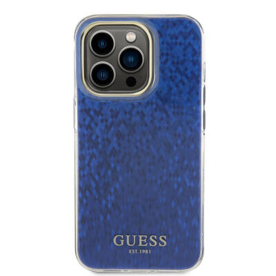 Apple iPhone 15 Pro Kılıf Guess Orjinal Lisanslı Yazı Logolu Mirror Disco Kapak - 19