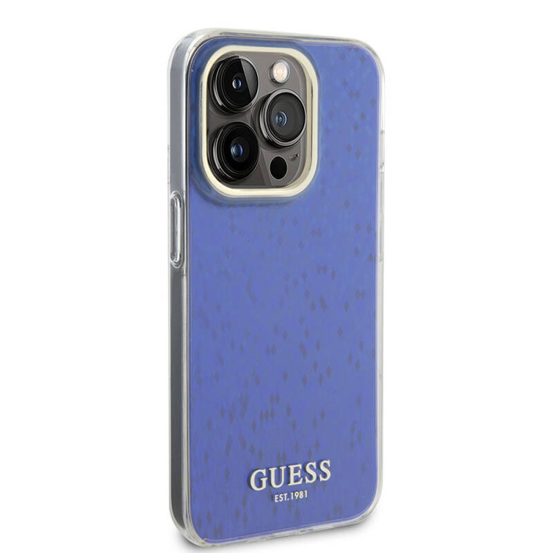 Apple iPhone 15 Pro Kılıf Guess Orjinal Lisanslı Yazı Logolu Mirror Disco Kapak - 32