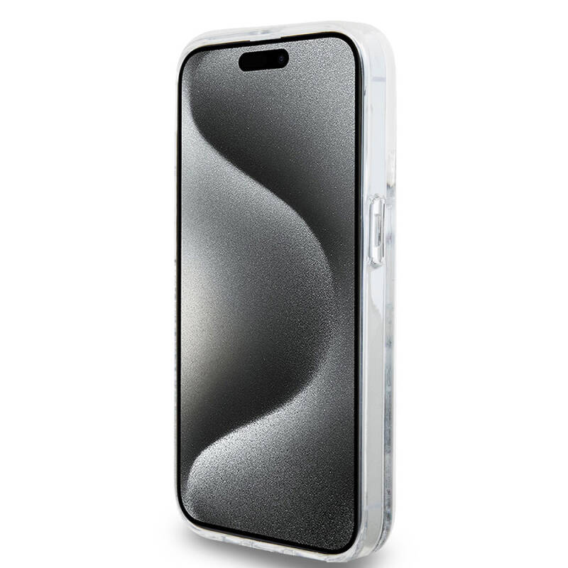 Apple iPhone 15 Pro Kılıf Hello Kitty Orjinal Lisanslı İkonik Sıvılı Glitter Kapak - 14