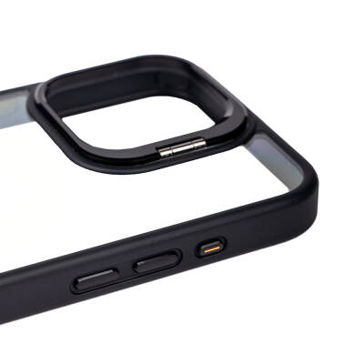 Apple iPhone 15 Pro Kılıf Kamera Lens Korumalı Standlı Zore Klon Lensli Kapak - 6