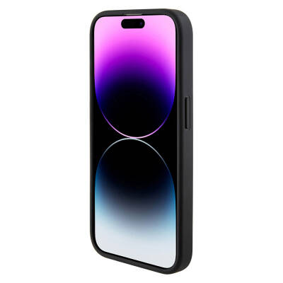 Apple iPhone 15 Pro Kılıf Karl Lagerfeld Kartlıklı Saffiano 3D RSG Logo Orjinal Lisanslı Kapak - 4