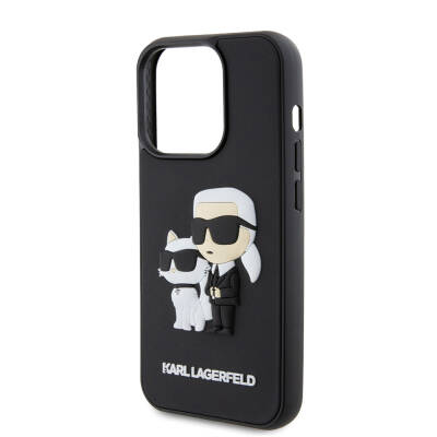 Apple iPhone 15 Pro Kılıf Karl Lagerfeld Silikon 3D K&C Logo Orjinal Lisanslı Kapak - 5