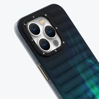 Apple iPhone 15 Pro Kılıf Kuzey Işıkları Desenli Youngkit Aurora Serisi Kapak - 10