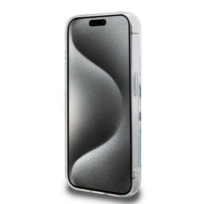 Apple iPhone 15 Pro Kılıf Lacoste Orjinal Lisanslı Magsafe Şarj Özellikli Çift Katmanlı Yamalar Desenli Kapak - 5