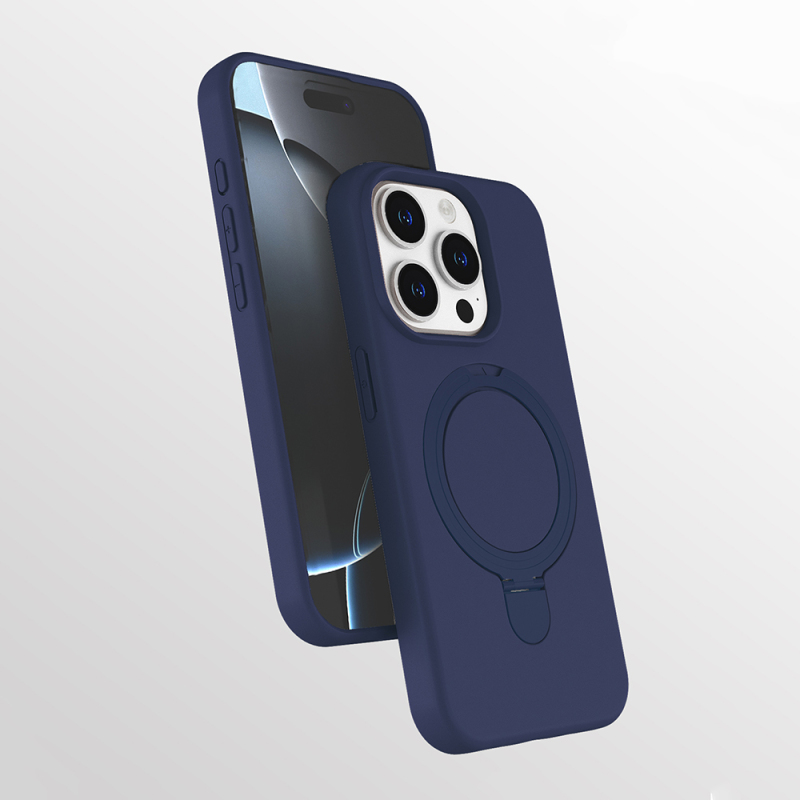 Apple iPhone 15 Pro Kılıf M-safe Şarj Özellikli Standlı Zore Samara Kapak - 1