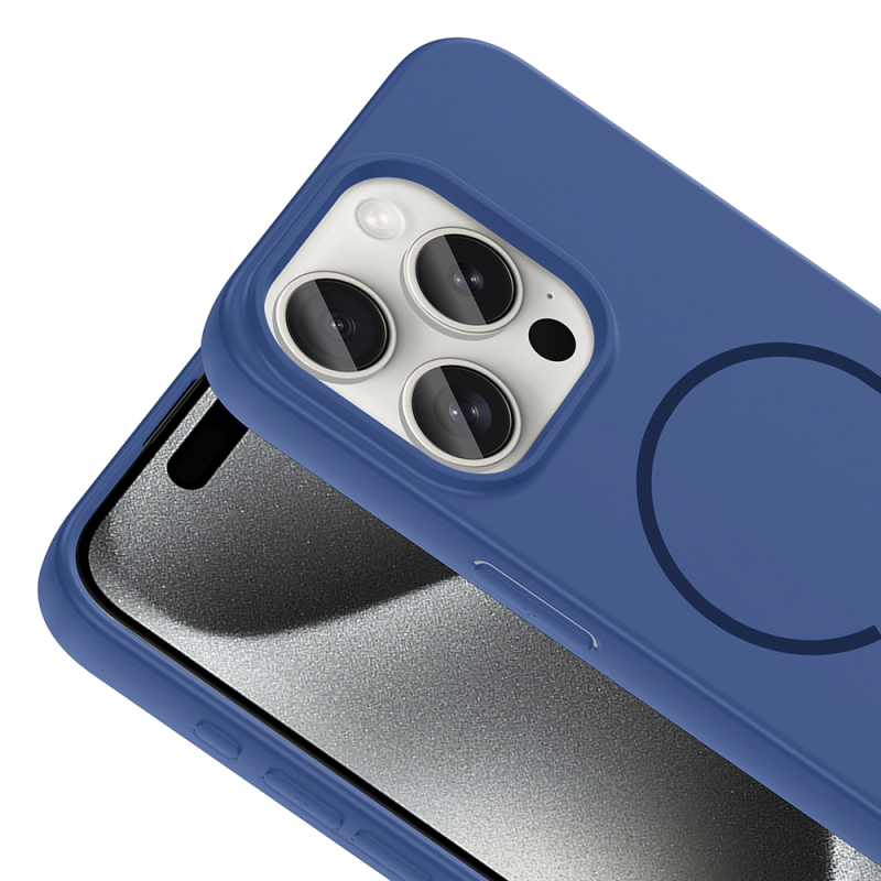 Apple iPhone 15 Pro Kılıf M-safe Şarj Özellikli Zore Meta Kapak - 16