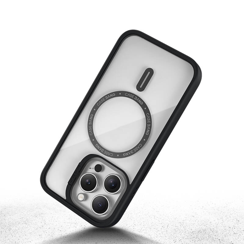 Apple iPhone 15 Pro Kılıf Magsafe Şarj Özellikli Casebang Body Frame Kapak - 3