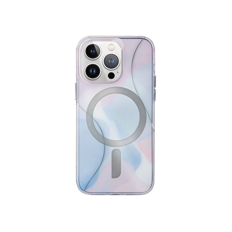 Apple iPhone 15 Pro Kılıf Magsafe Şarj Özellikli Dalgalı Çizgi Desenli Coehl Palette Kapak - 1