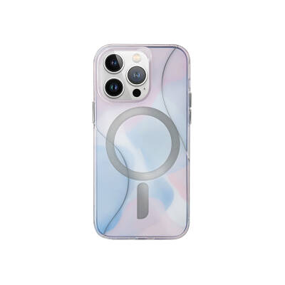 Apple iPhone 15 Pro Kılıf Magsafe Şarj Özellikli Dalgalı Çizgi Desenli Coehl Palette Kapak - 2