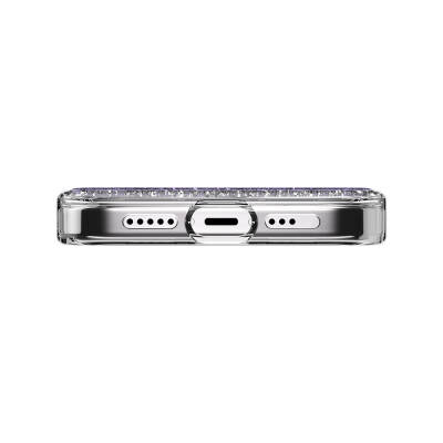 Apple iPhone 15 Pro Kılıf Magsafe Şarj Özellikli Parlayan Simli Şeffaf Lisanslı Switcheasy Starfield-M Kapak - 10