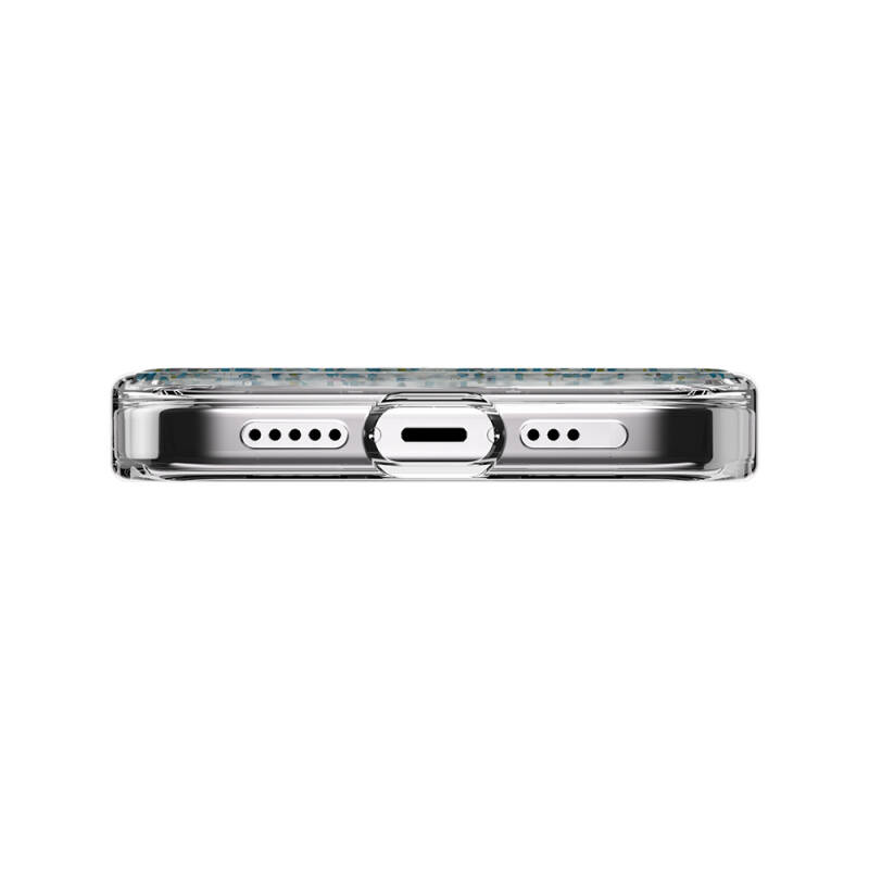 Apple iPhone 15 Pro Kılıf Magsafe Şarj Özellikli Parlayan Simli Şeffaf Lisanslı Switcheasy Starfield-M Kapak - 11