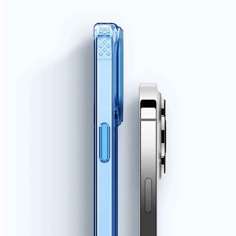 Apple iPhone 15 Pro Kılıf Magsafe Şarj Özellikli Saydam Arka Yüzey Recci Crystal Color Serisi Kapak - 10