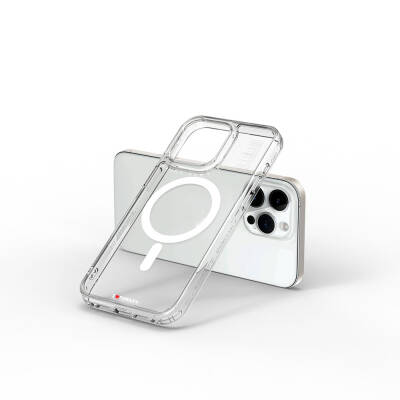 Apple iPhone 15 Pro Kılıf Magsafe Şarj Özellikli Şeffaf Transparan Wiwu Turkey D Serisi Kapak - 4