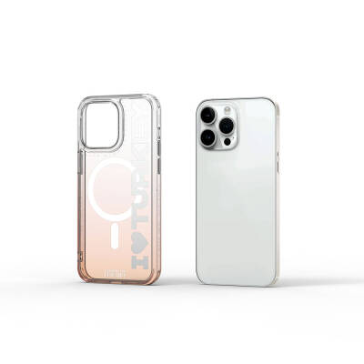 Apple iPhone 15 Pro Kılıf Magsafe Şarj Özellikli Transparan Renk Geçişli Wiwu Turkey C Serisi Kapak - 12