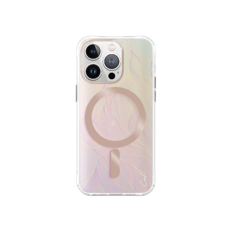 Apple iPhone 15 Pro Kılıf Magsafe Şarj Özellikli Yaprak Desenli Coehl Willow Kapak - 1