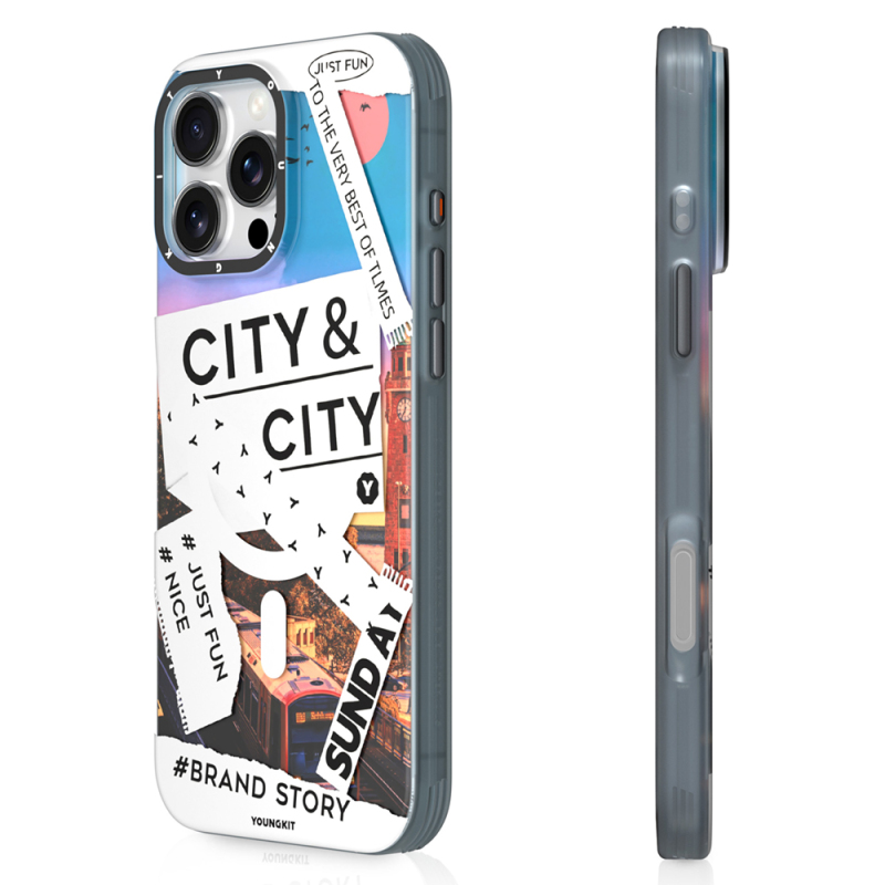 Apple iPhone 15 Pro Kılıf Magsafe Şarj Özellikli Youngkit A-City Serisi Kapak - 5