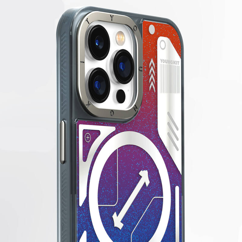 Apple iPhone 15 Pro Kılıf Magsafe Şarj Özellikli YoungKit Galaxy Serisi Kapak - 5
