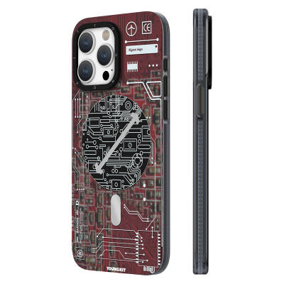 Apple iPhone 15 Pro Kılıf Magsafe Şarj Özellikli YoungKit Technology Serisi Kapak - 14