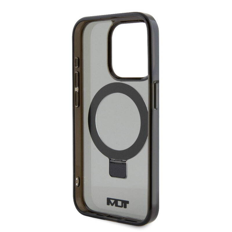 Apple iPhone 15 Pro Kılıf TUMI Orjinal Lisanslı Magsafe Şarj Özellikli PC TPU Metal Logolu Ring Standlı Kapak - 7