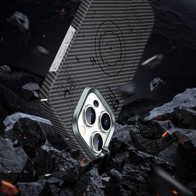 Apple iPhone 15 Pro Kılıf Wiwu KJZ-017 Karbon Fiber 600D Explore Kapak - 7