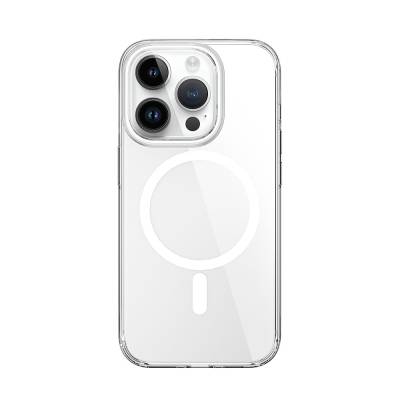 Apple iPhone 15 Pro Kılıf Wiwu ZYS-013 Magsafe Şarj Özellikli Renkli Kamera Çerçeveli Şeffaf Jelly Kapak - 4