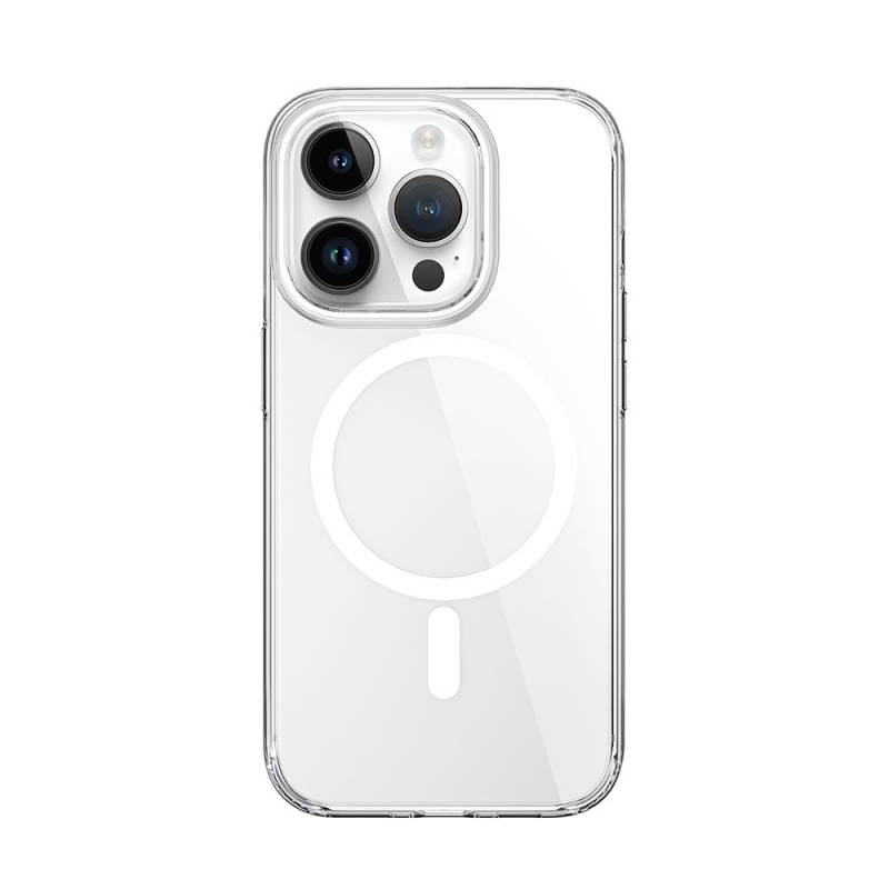 Apple iPhone 15 Pro Kılıf Wiwu ZYS-013 Magsafe Şarj Özellikli Renkli Kamera Çerçeveli Şeffaf Jelly Kapak - 4