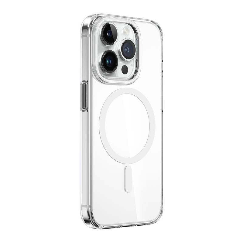 Apple iPhone 15 Pro Kılıf Wiwu ZYS-013 Magsafe Şarj Özellikli Renkli Kamera Çerçeveli Şeffaf Jelly Kapak - 5