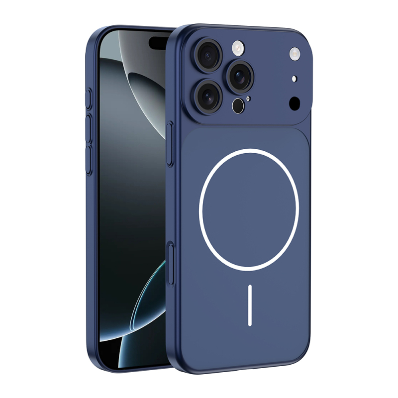 Apple iPhone 15 Pro Kılıf Zore M-Safe Şarj Özellikli Kamera Korumalı Spark Kapak - 1