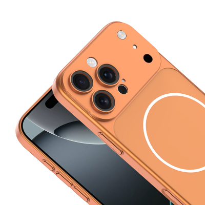 Apple iPhone 15 Pro Kılıf Zore M-Safe Şarj Özellikli Kamera Korumalı Spark Kapak - 8