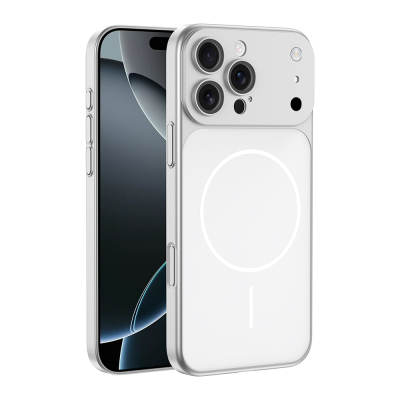 Apple iPhone 15 Pro Kılıf Zore M-Safe Şarj Özellikli Kamera Korumalı Spark Kapak - 4