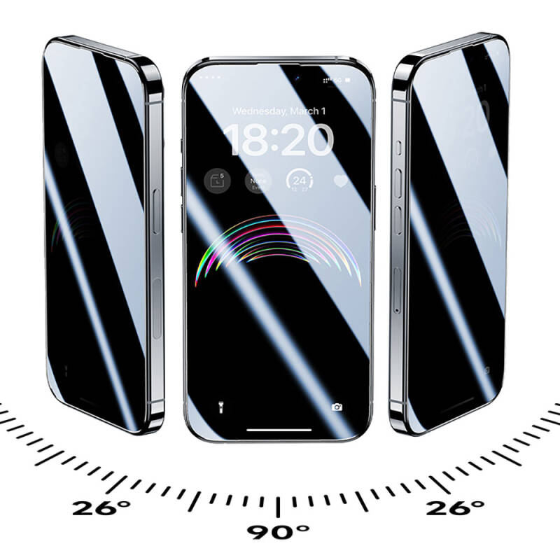 Apple iPhone 15 Pro Max Benks V Pro Ultra Shield Privacy 0.3mm Ekran Koruyucu + Kolay Uygulama Aparatlı - 4