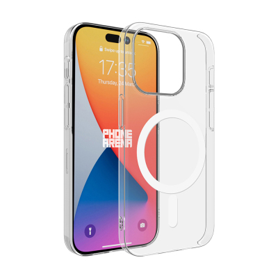Apple iPhone 15 Pro Max Camera Protected M-Safe Charging Transparent Zore London Sert PC Case - 1