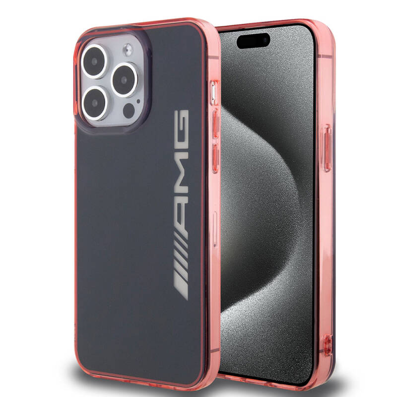 Apple iPhone 15 Pro Max Case AMG Original Licensed Double Layer Transparent Large Logo Cover - 1