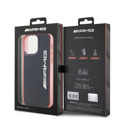 Apple iPhone 15 Pro Max Case AMG Original Licensed Double Layer Transparent Large Logo Cover - 8