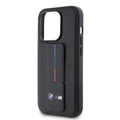 Apple iPhone 15 Pro Max Case BMW Original Licensed M Stripe and Logo Stand Cover - 5