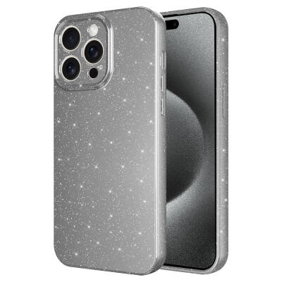 Apple iPhone 15 Pro Max Case Camera Protected Silvery Luxury Zore Cotton Cover - 5