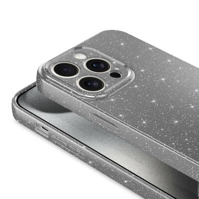 Apple iPhone 15 Pro Max Case Camera Protected Silvery Luxury Zore Cotton Cover - 14