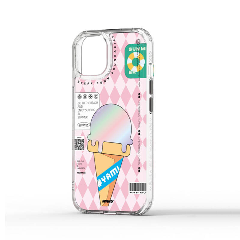 Apple iPhone 15 Pro Max Case Double Layer Patterned Wiwu Summer Series Cover - 8
