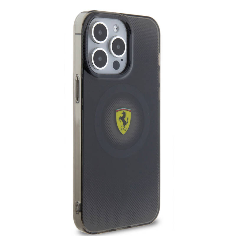 Apple iPhone 15 Pro Max Case Ferrari Original Licensed Magsafe Charge Feature Shattered Dots Pattern Cover - 13
