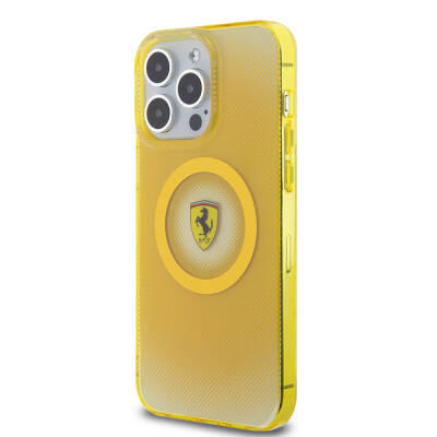 Apple iPhone 15 Pro Max Case Ferrari Original Licensed Magsafe Charge Feature Shattered Dots Pattern Cover - 3