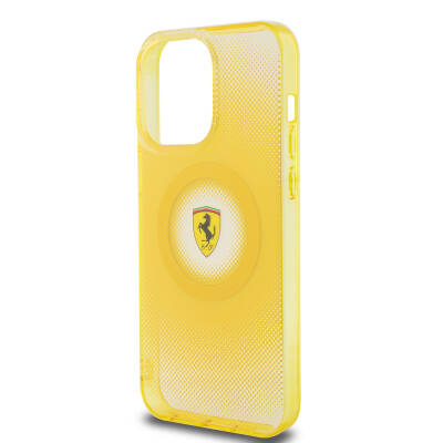 Apple iPhone 15 Pro Max Case Ferrari Original Licensed Magsafe Charge Feature Shattered Dots Pattern Cover - 7