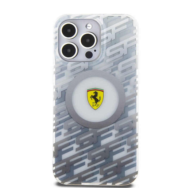 Apple iPhone 15 Pro Max Case Ferrari Original Licensed Magsafe Charging Feature Multi SF Cover - 12