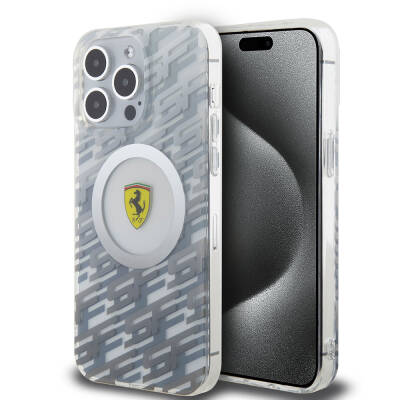 Apple iPhone 15 Pro Max Case Ferrari Original Licensed Magsafe Charging Feature Multi SF Cover - 10